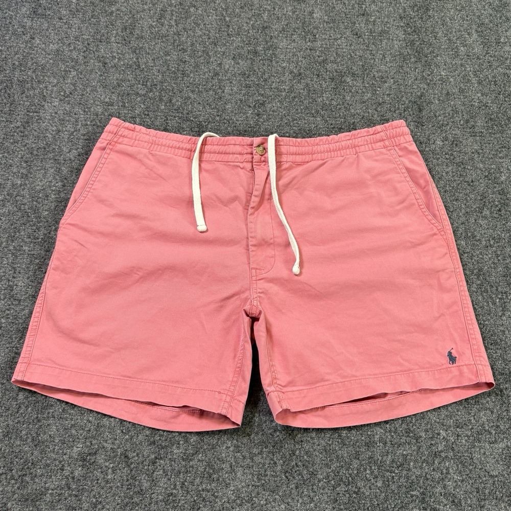 Polo Ralph Lauren Classic Fit Prepster Shorts Mens XL Pink Chino Pony Drawstring
